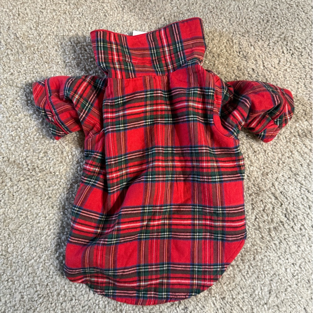 Red Plaid Dog Shirt